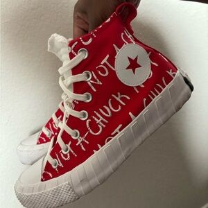 red & white not a chuck converse